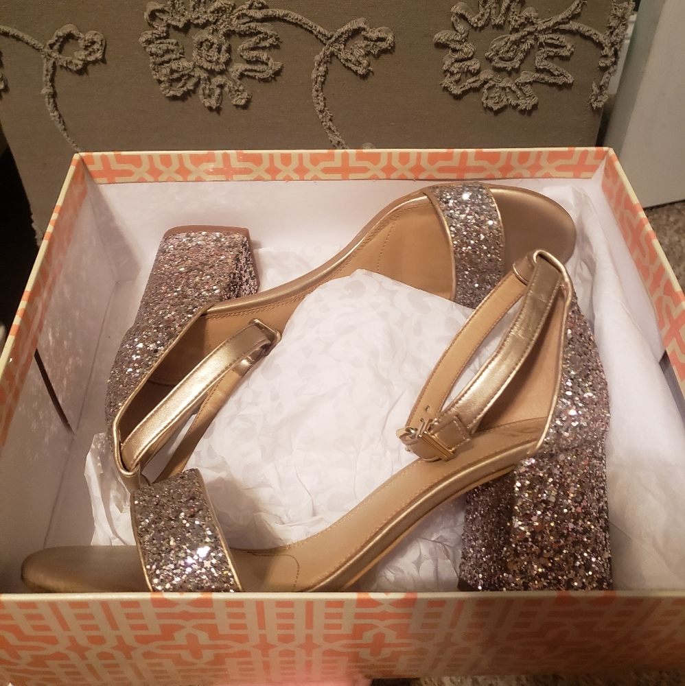 Sparkly block heels